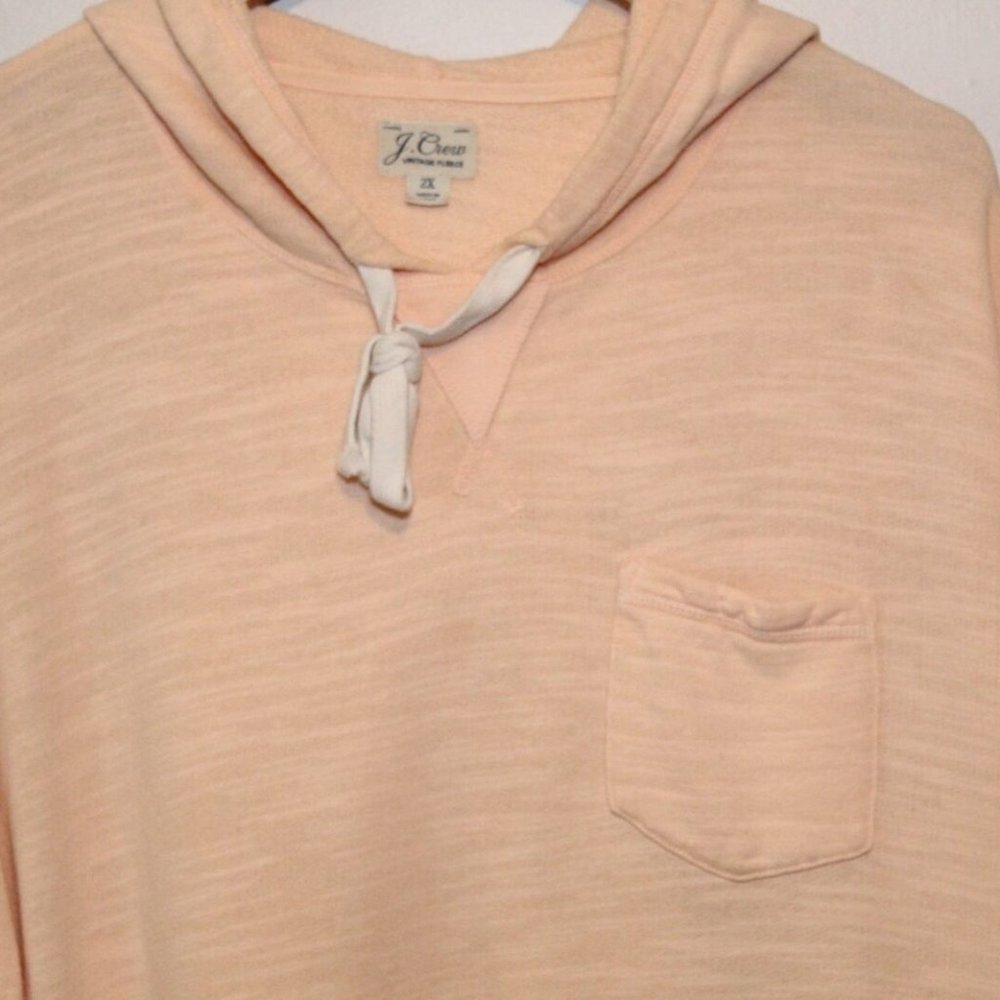 J. Crew Vintage Cotton Terry Relaxed Hoodie Sweatshirt AW136 Plus Size 2X H13675 - Picture 3 of 9